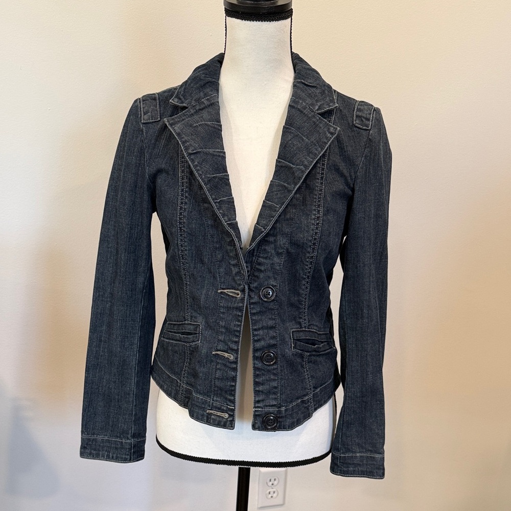 CAbi Jeans Blazer Denim Jacket Size Small